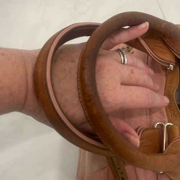 See By Chloe Day Tripper Pink and Tan Bag - Picture 8 of 15